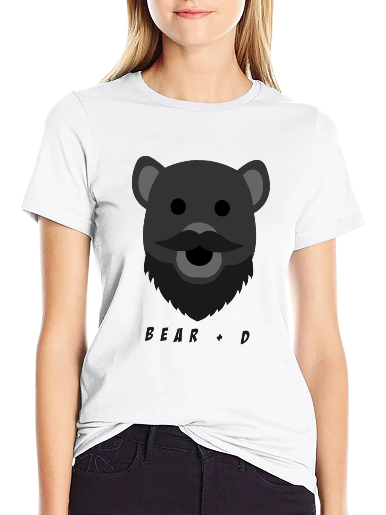 Bear + Beard Graphic T-Shirt - Cool Design Tee