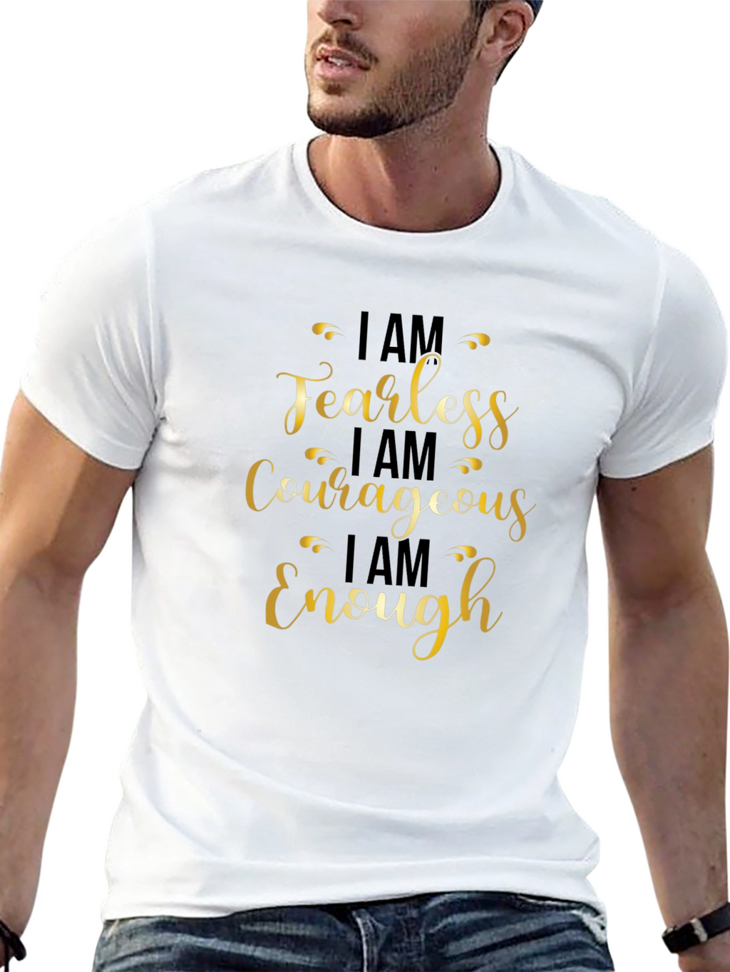 Fearless Courageous Enough Black T-Shirt