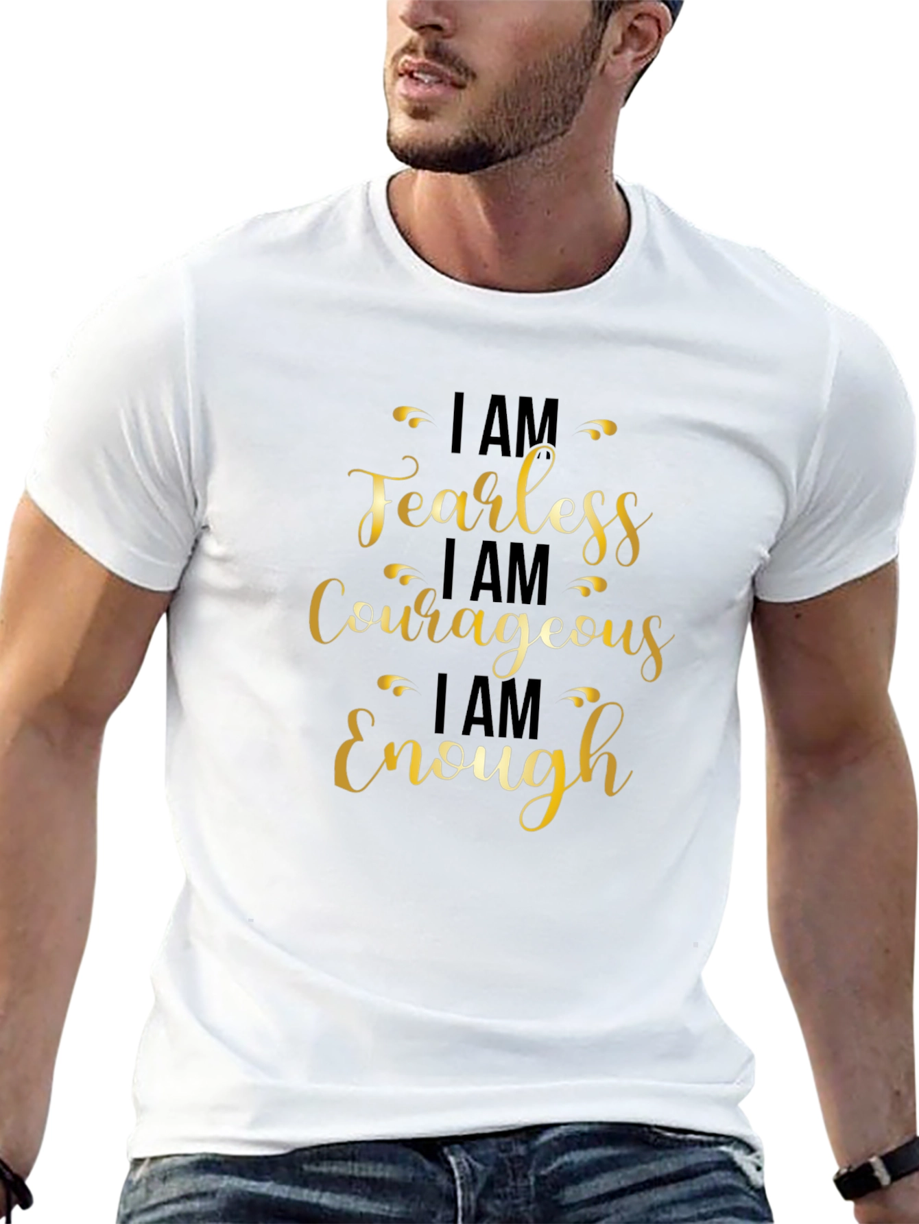 Fearless Courageous Enough Black T-Shirt