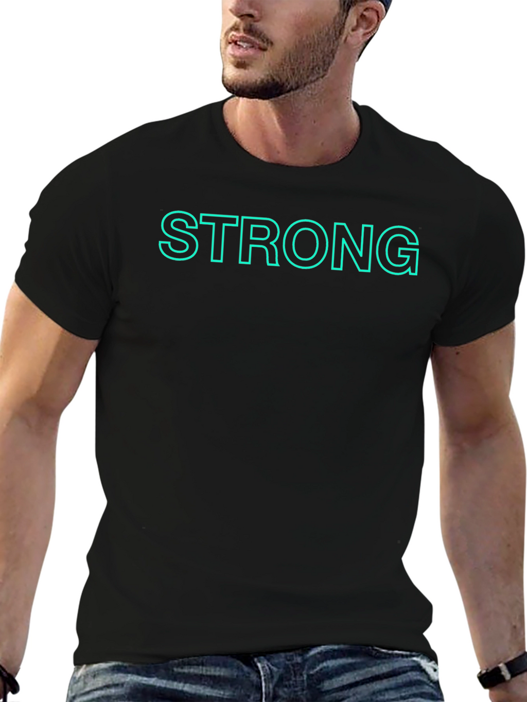 Strong Graphic Tee - Classic Crew Neck