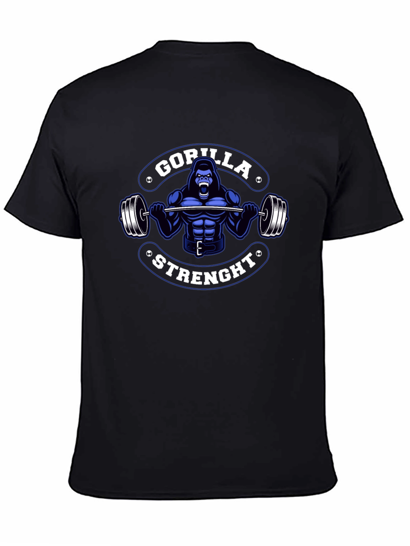 Gorilla Strength Graphic T-Shirt - Black