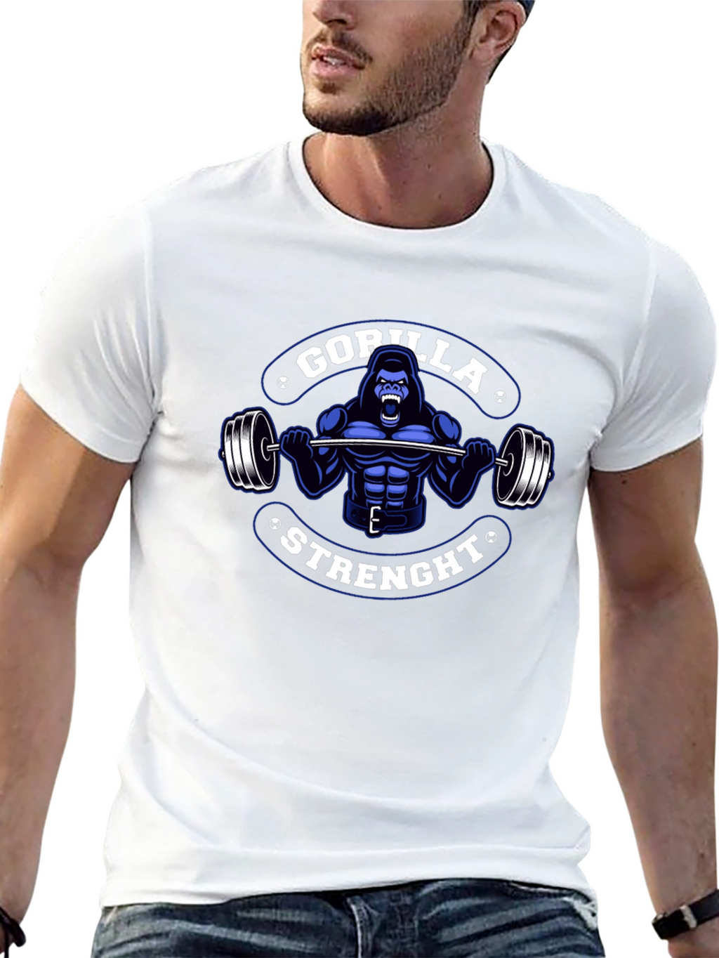 Gorilla Strength Graphic T-Shirt - Black