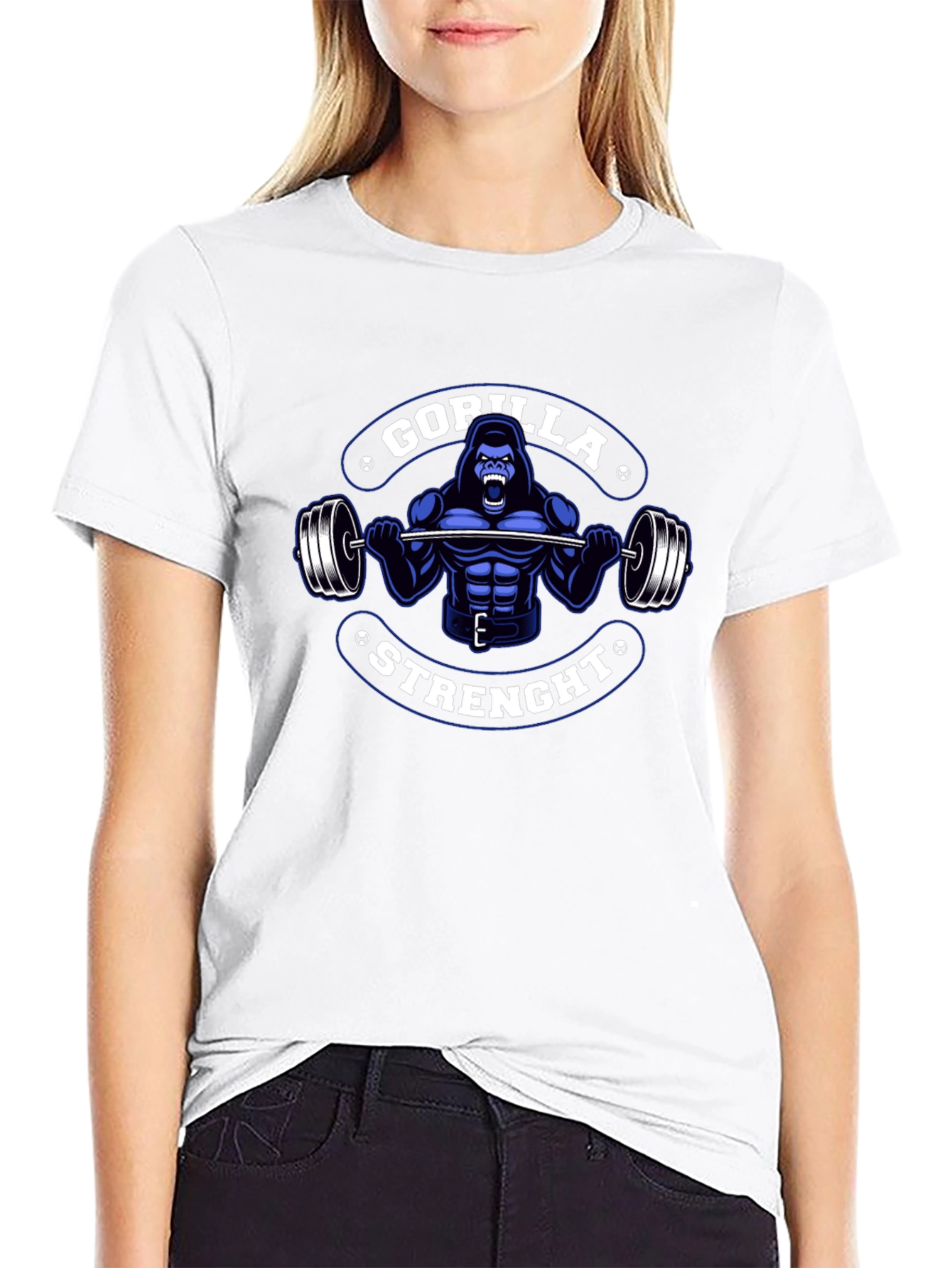 Gorilla Strength Graphic T-Shirt - Black