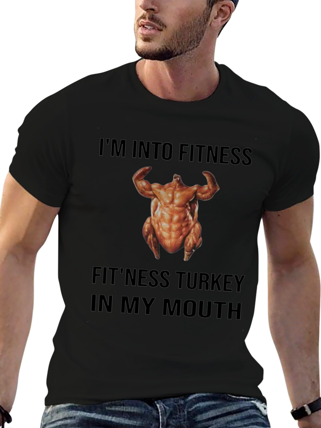 Fitness Turkey T-Shirt - Funny Thanksgiving Workout Tee