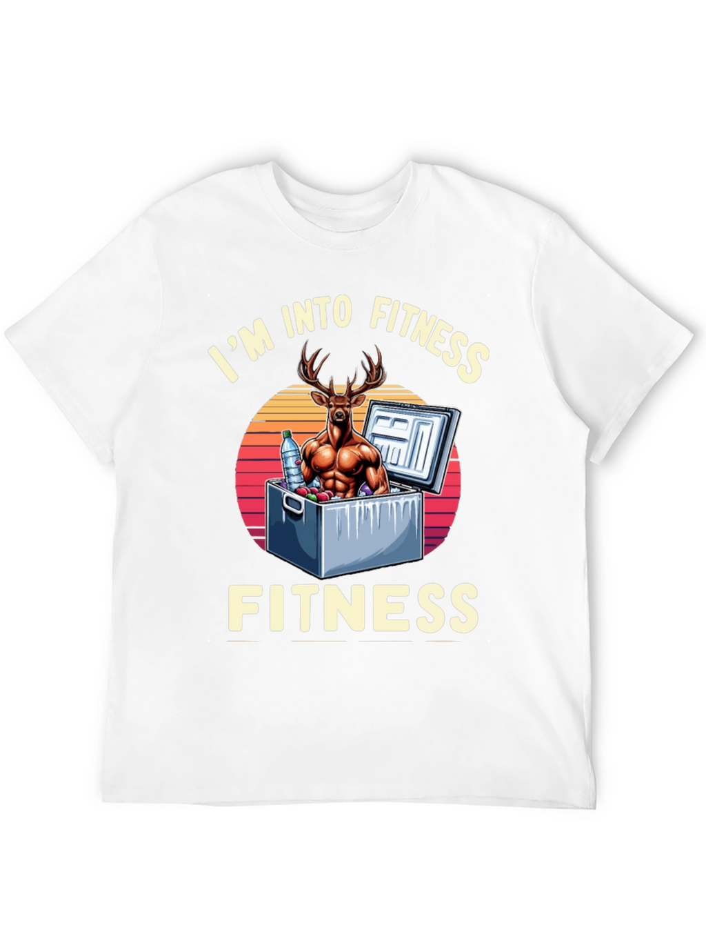 Fitness Deer Graphic T-Shirt