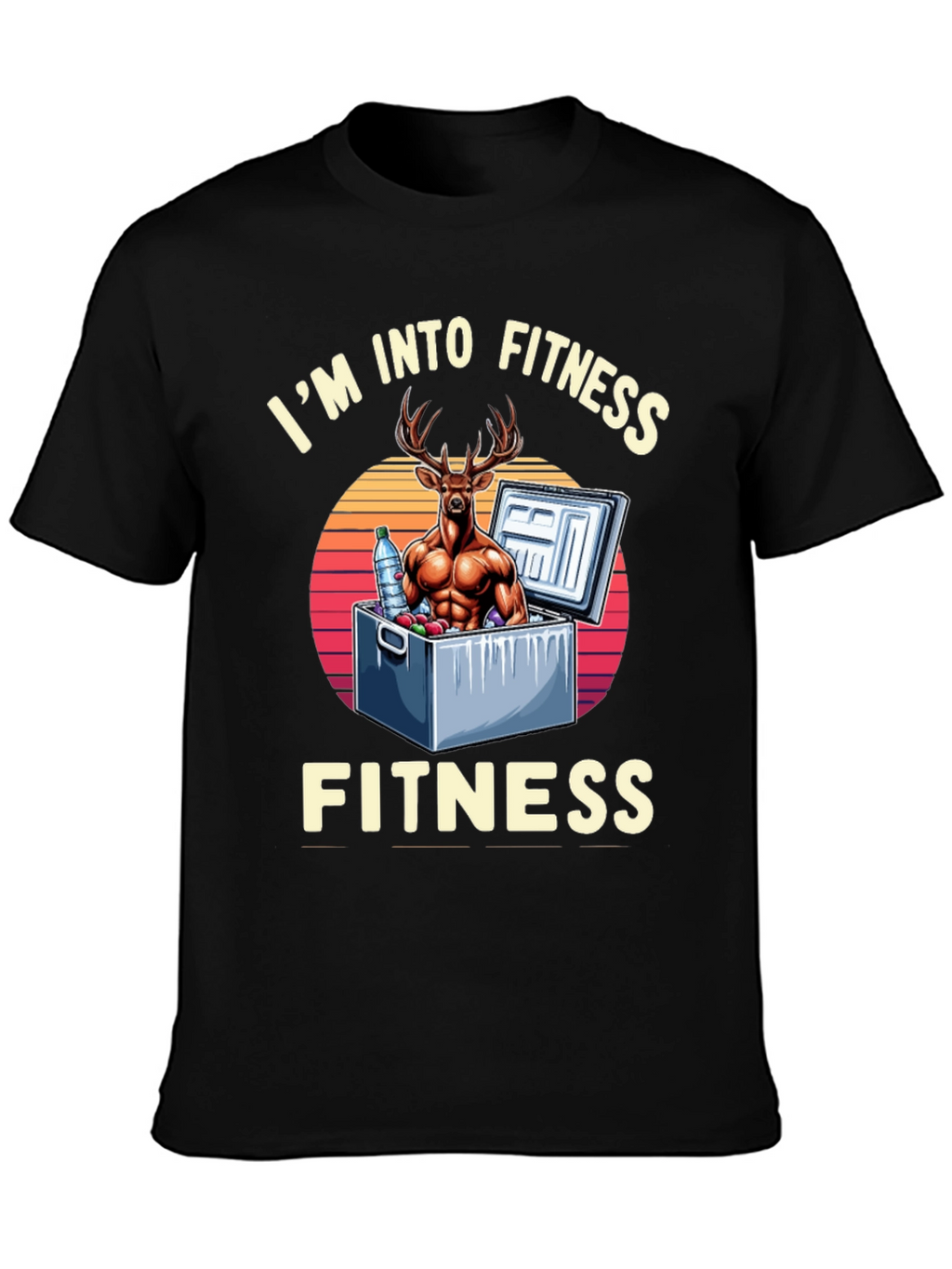 Fitness Deer Graphic T-Shirt