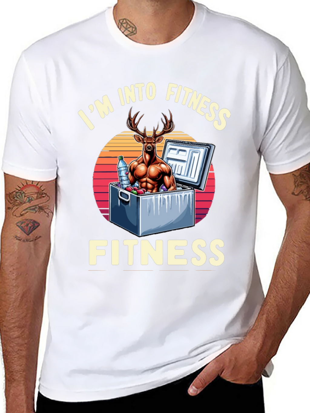 Fitness Deer Graphic T-Shirt