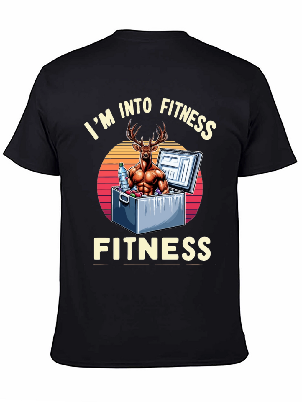 Fitness Deer Graphic T-Shirt