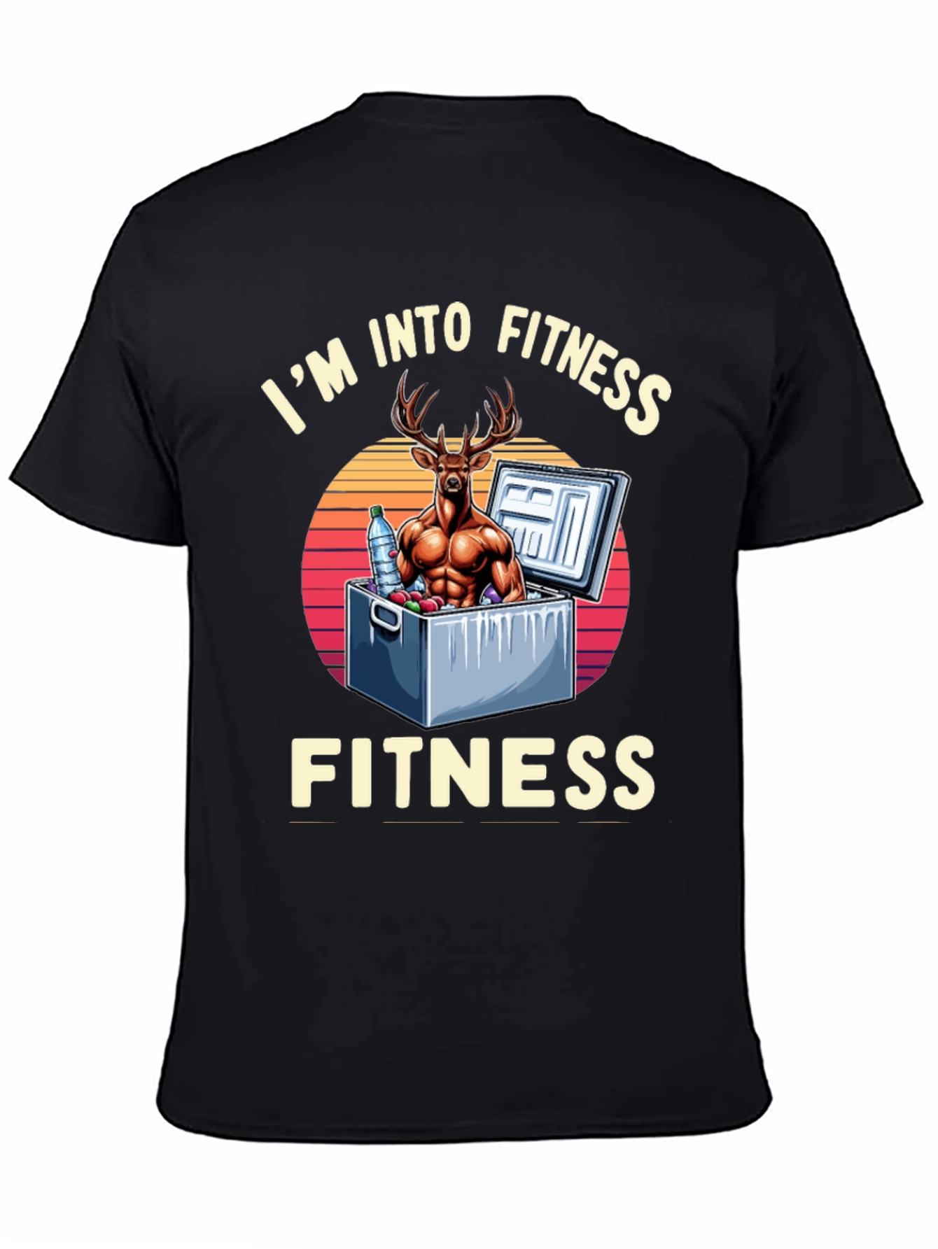 Fitness Deer Graphic T-Shirt