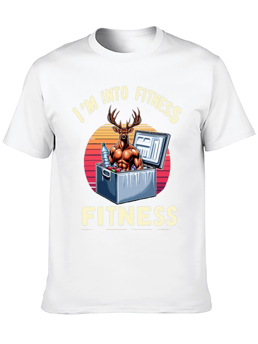 Fitness Deer Graphic T-Shirt