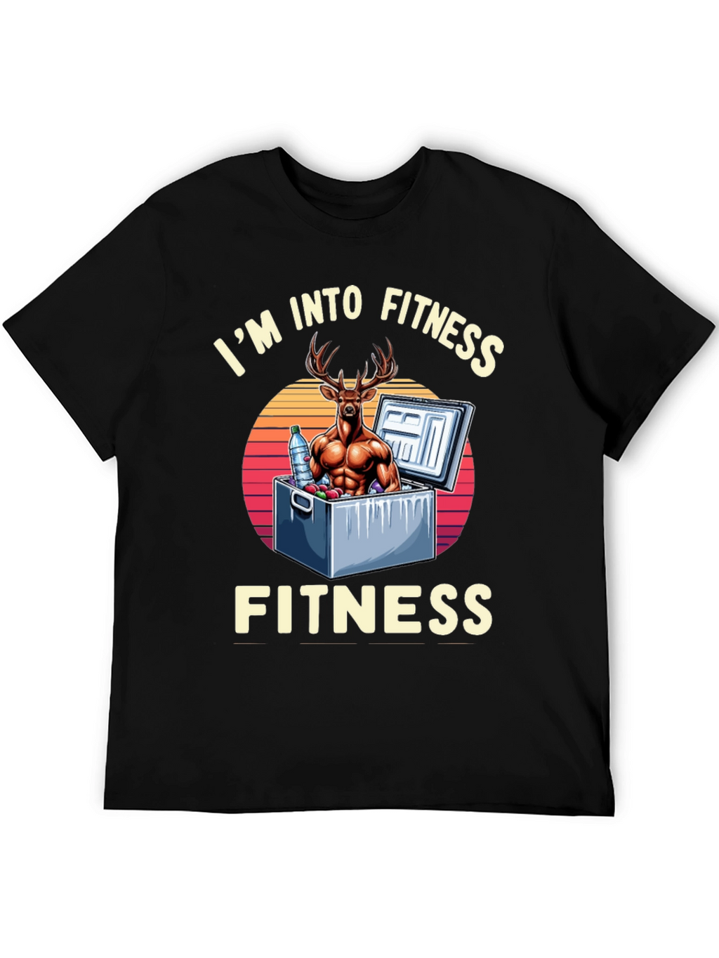 Fitness Deer Graphic T-Shirt