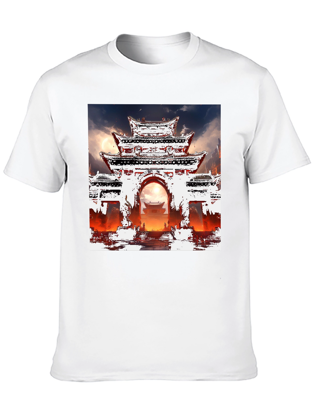 Oriental Gate T-Shirt - Graphic Tee - Mens