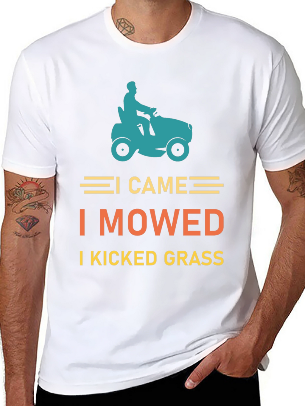 I Came I Mowed T-Shirt Lawn Mowing
