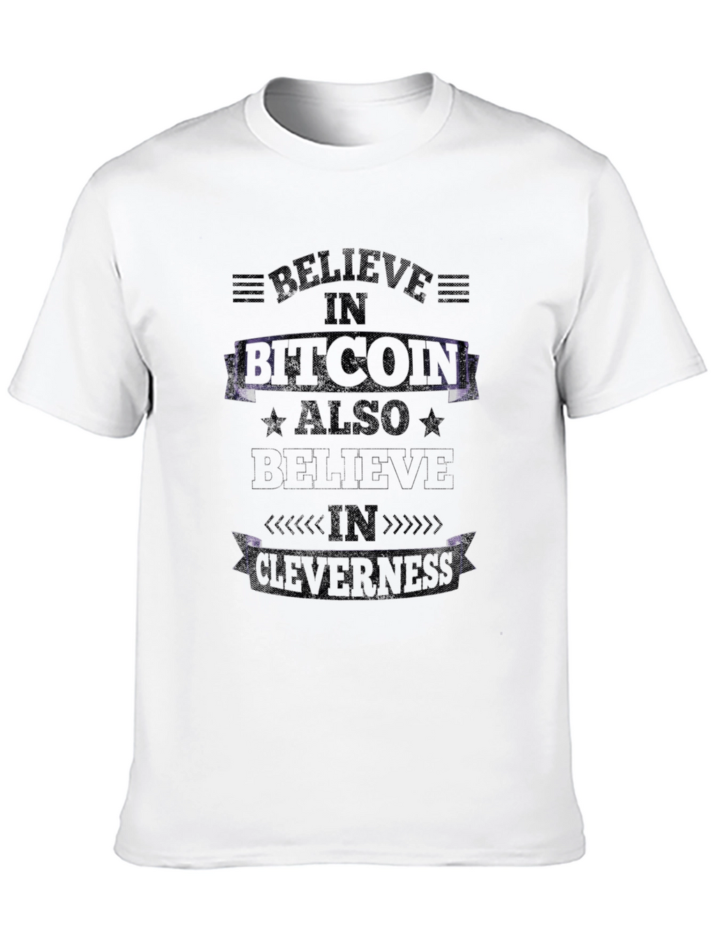 Believe in Bitcoin Mens Black Graphic Tee