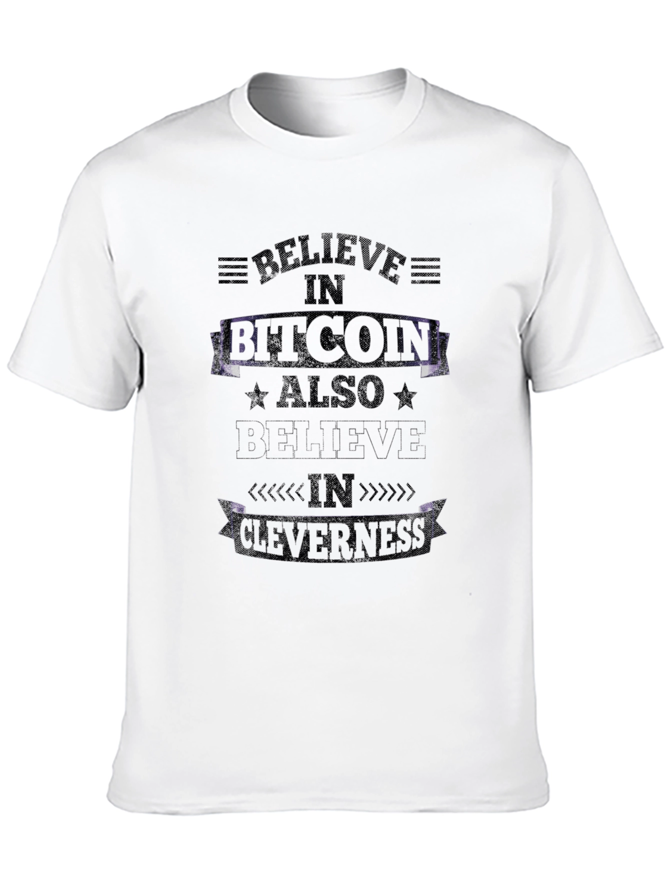Believe in Bitcoin Mens Black Graphic Tee