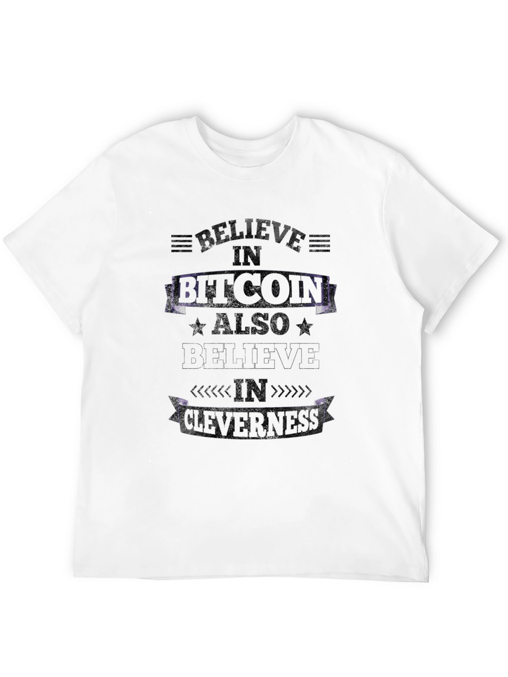 Believe in Bitcoin Mens Black Graphic Tee
