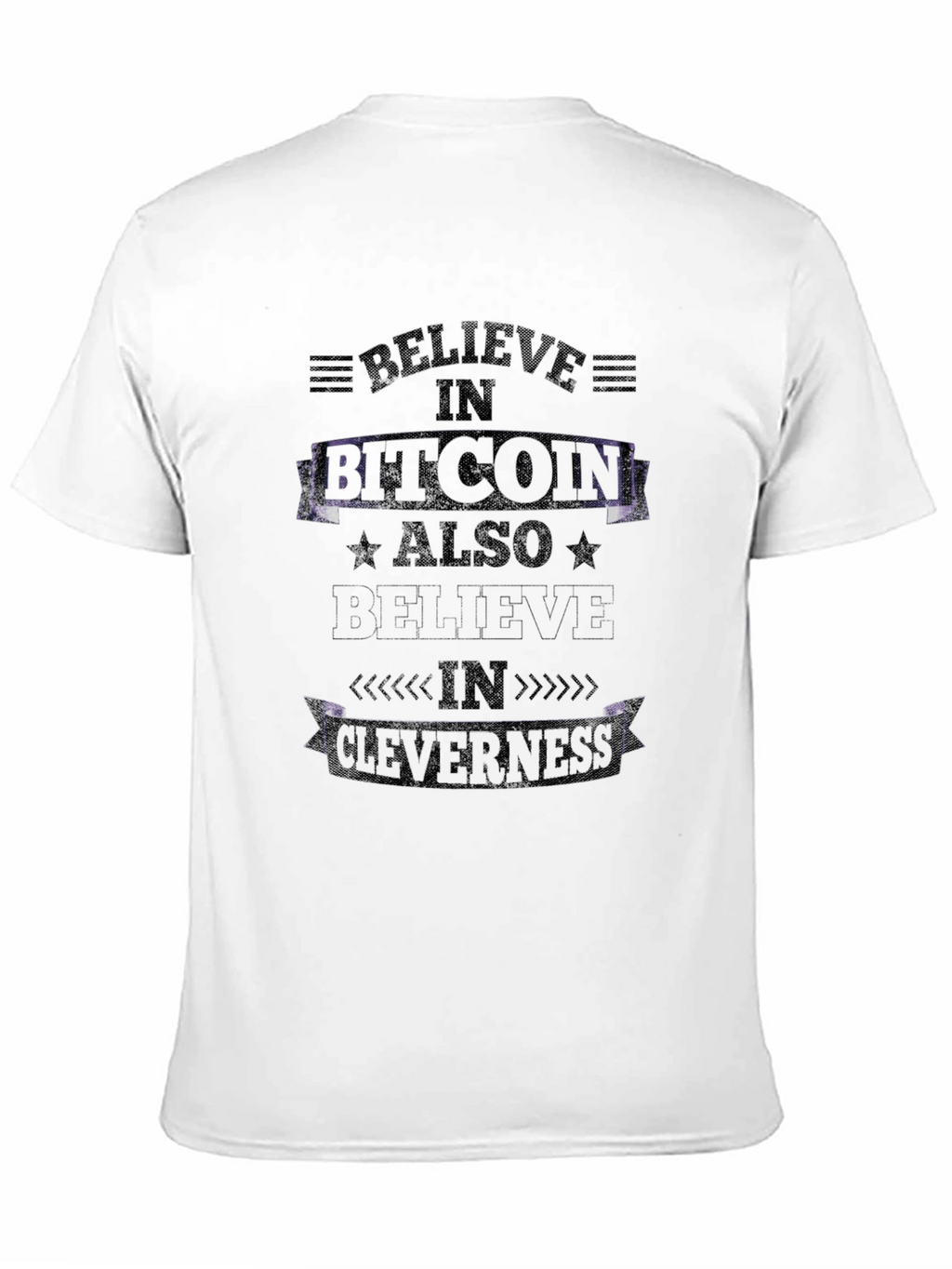 Believe in Bitcoin Mens Black Graphic Tee