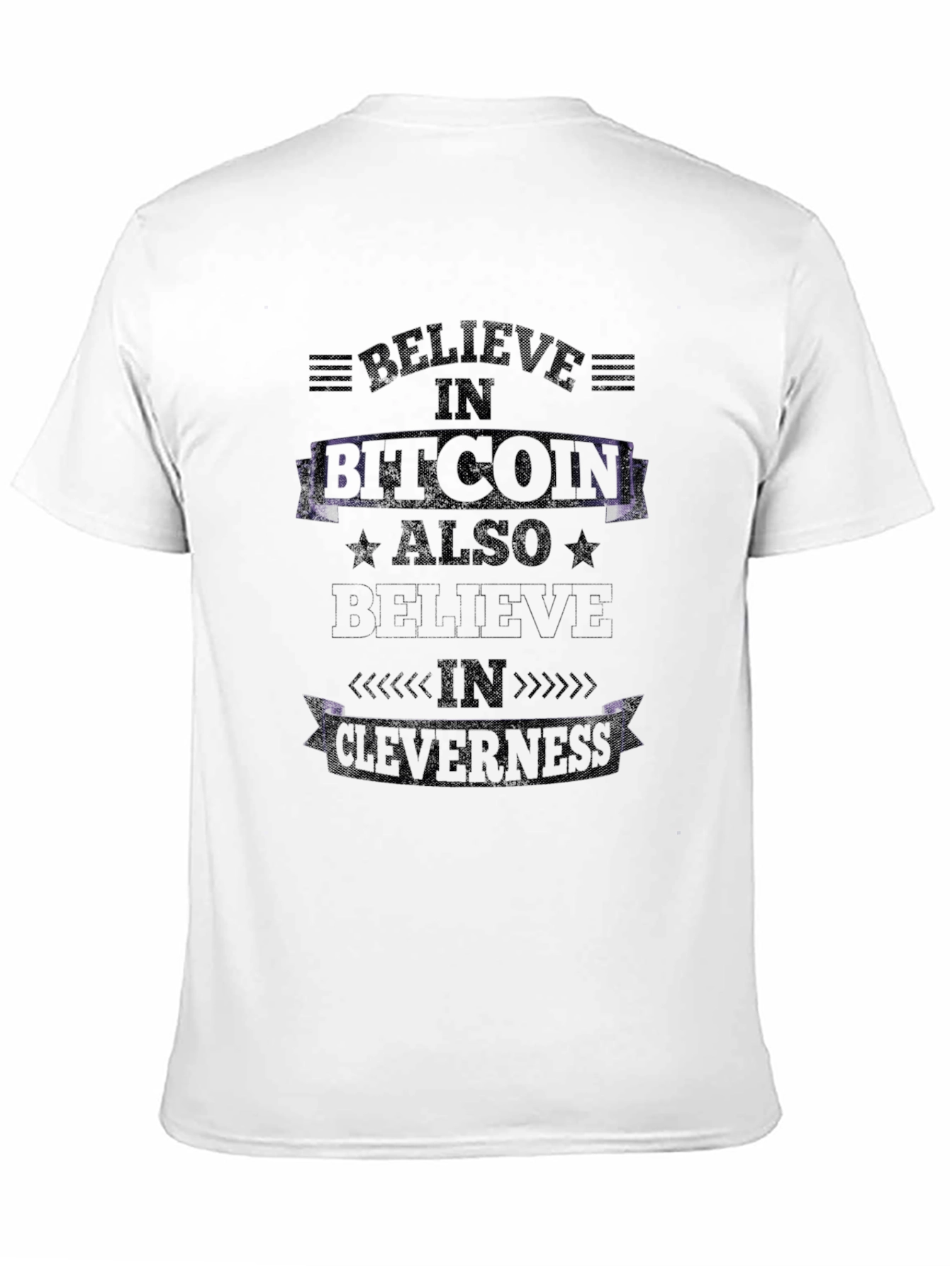Believe in Bitcoin Mens Black Graphic Tee