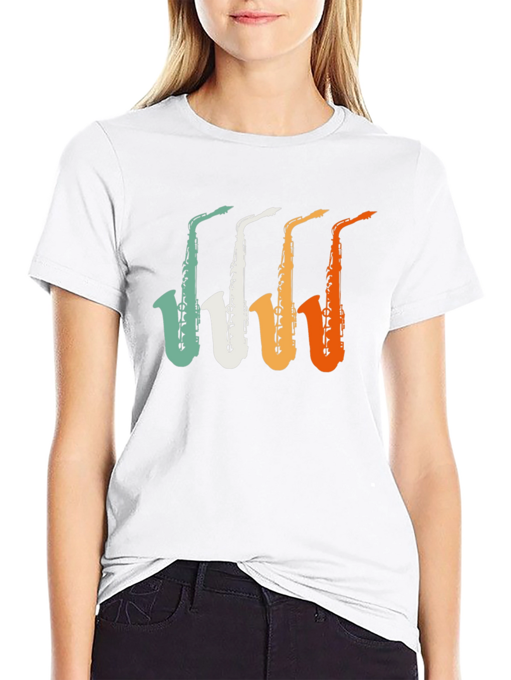 Retro Saxophone Graphic Tee