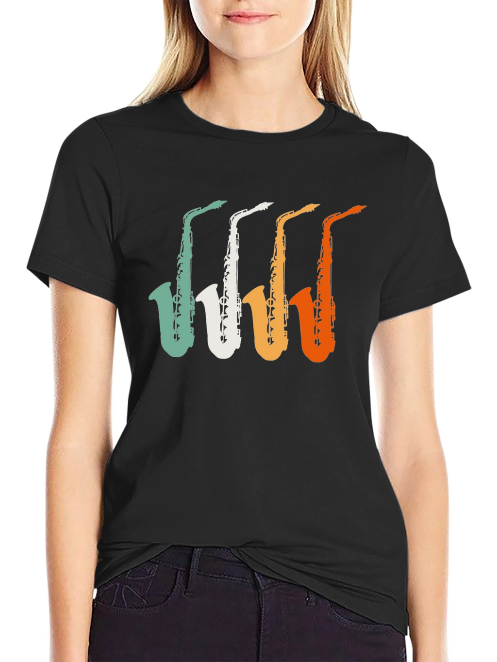 Retro Saxophone Graphic Tee