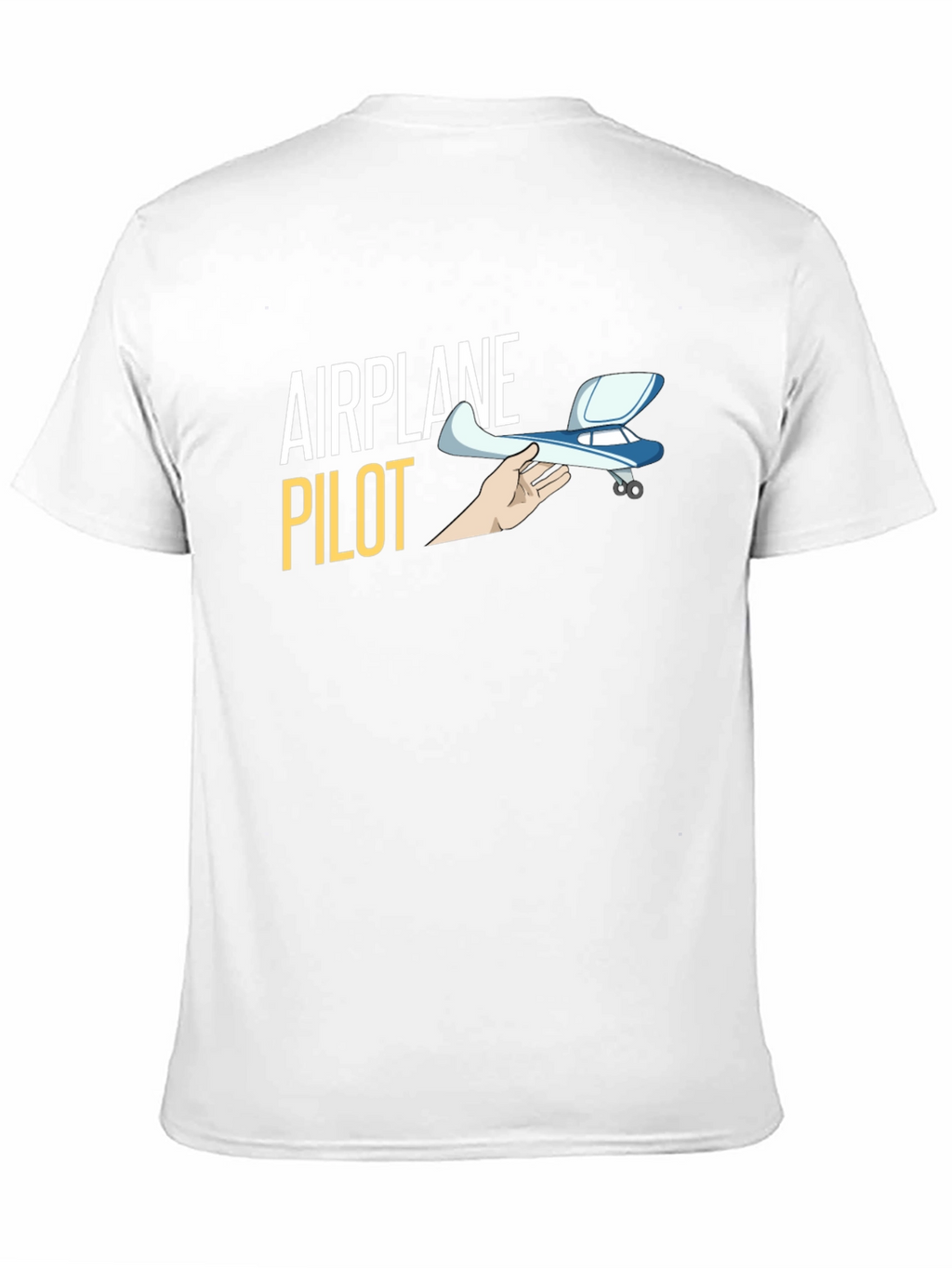 Airplane Pilot Graphic T-Shirt - Black Crew Neck Tee