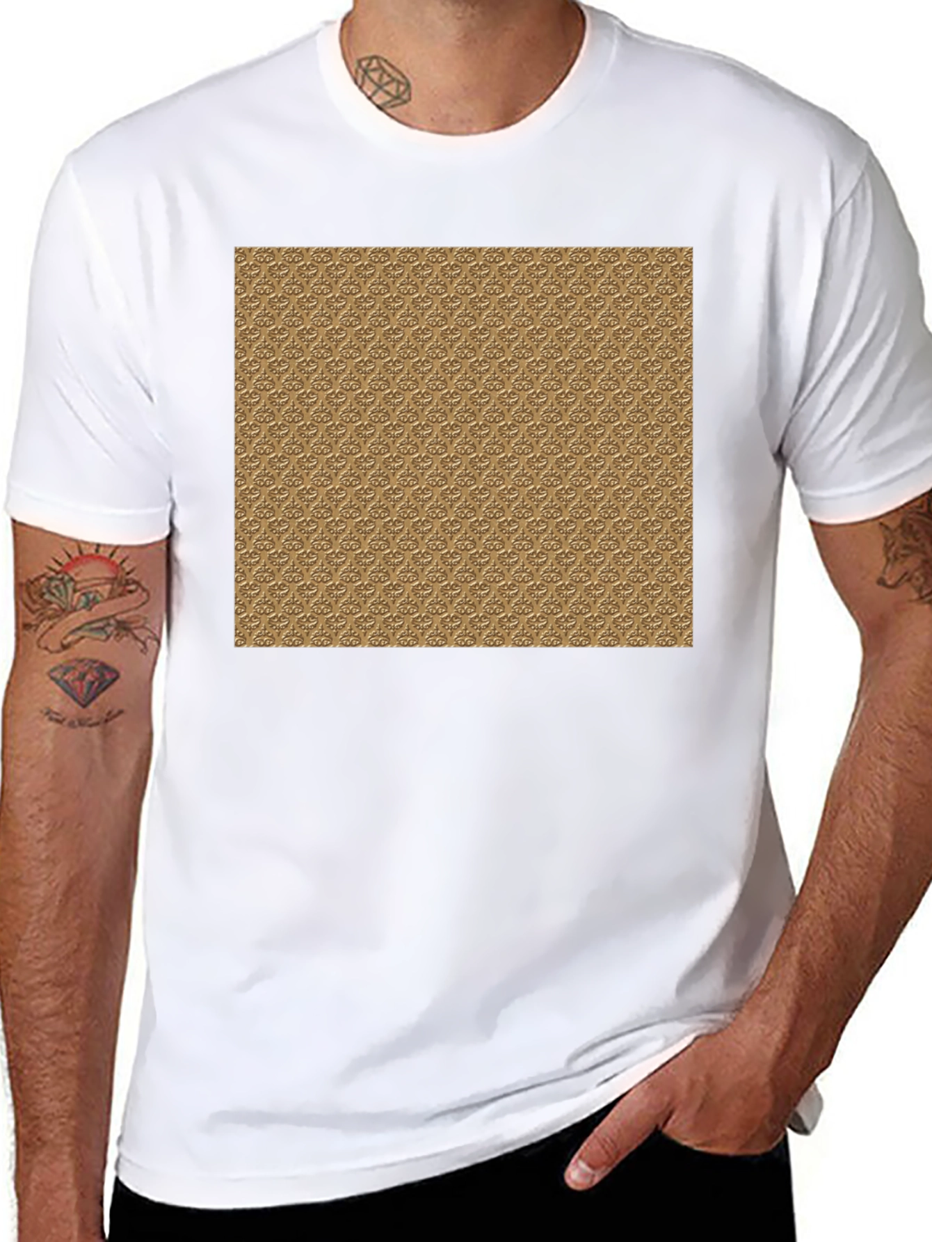 Patterned Graphic Tee - Stylish Casual Wear