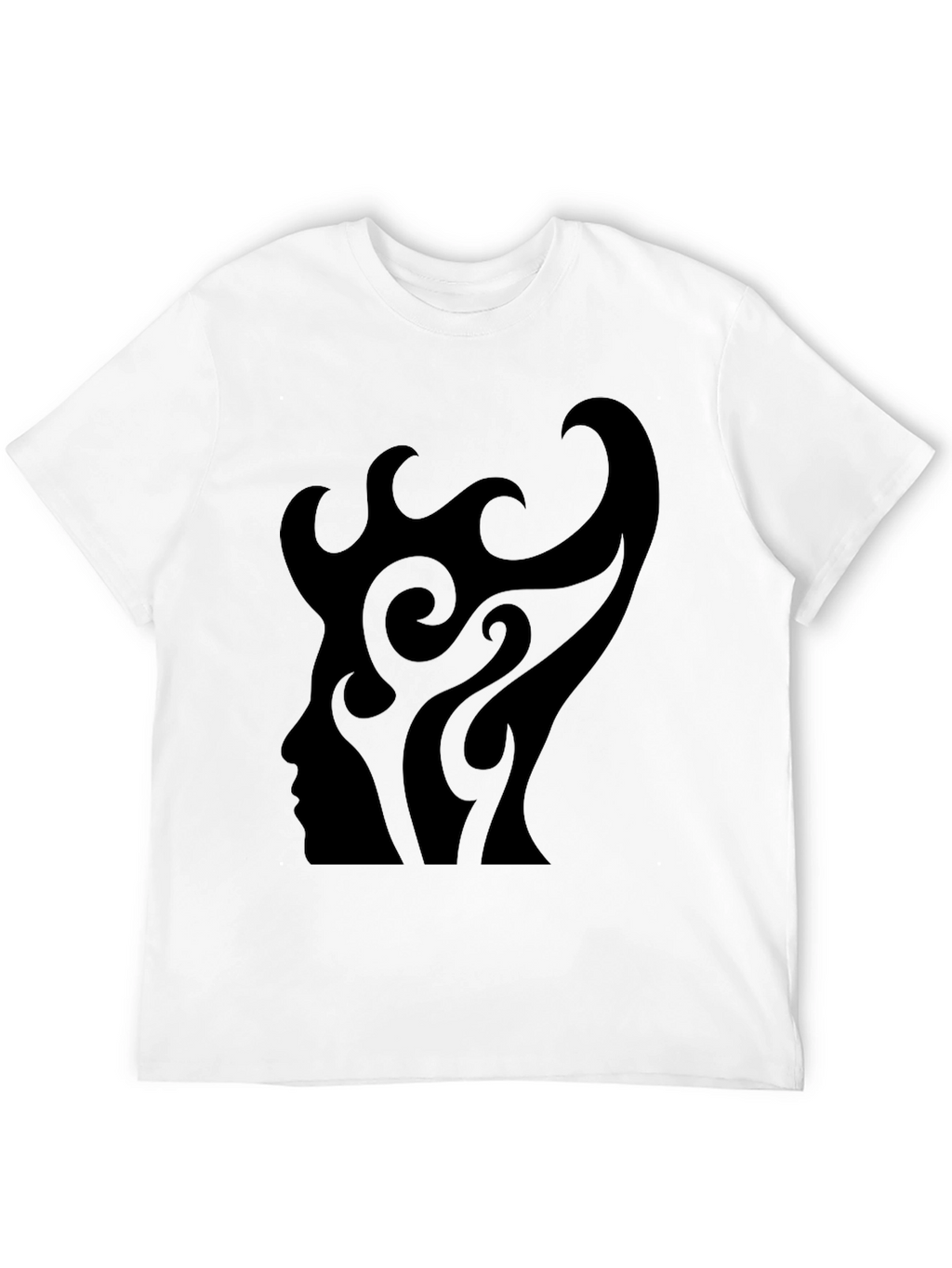 Abstract Silhouette Graphic Tee - Mens Black T-Shirt