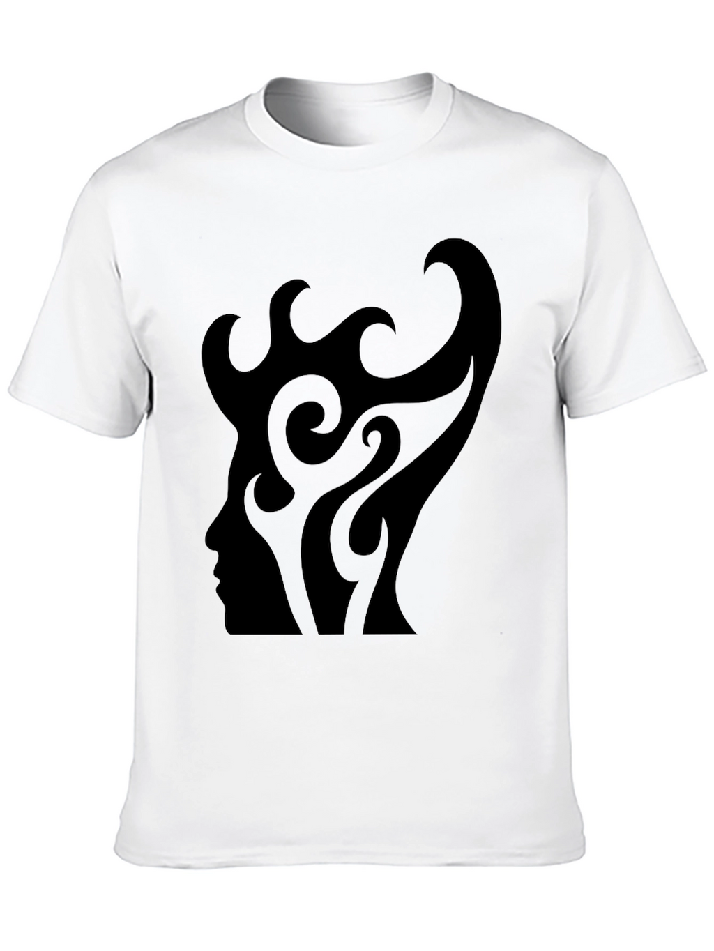 Abstract Silhouette Graphic Tee - Mens Black T-Shirt