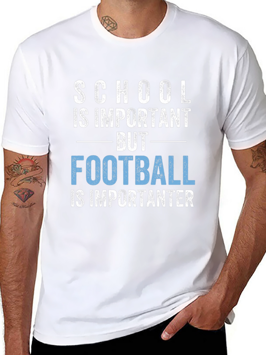 Funny Football T-Shirt: School Is Important But Football!