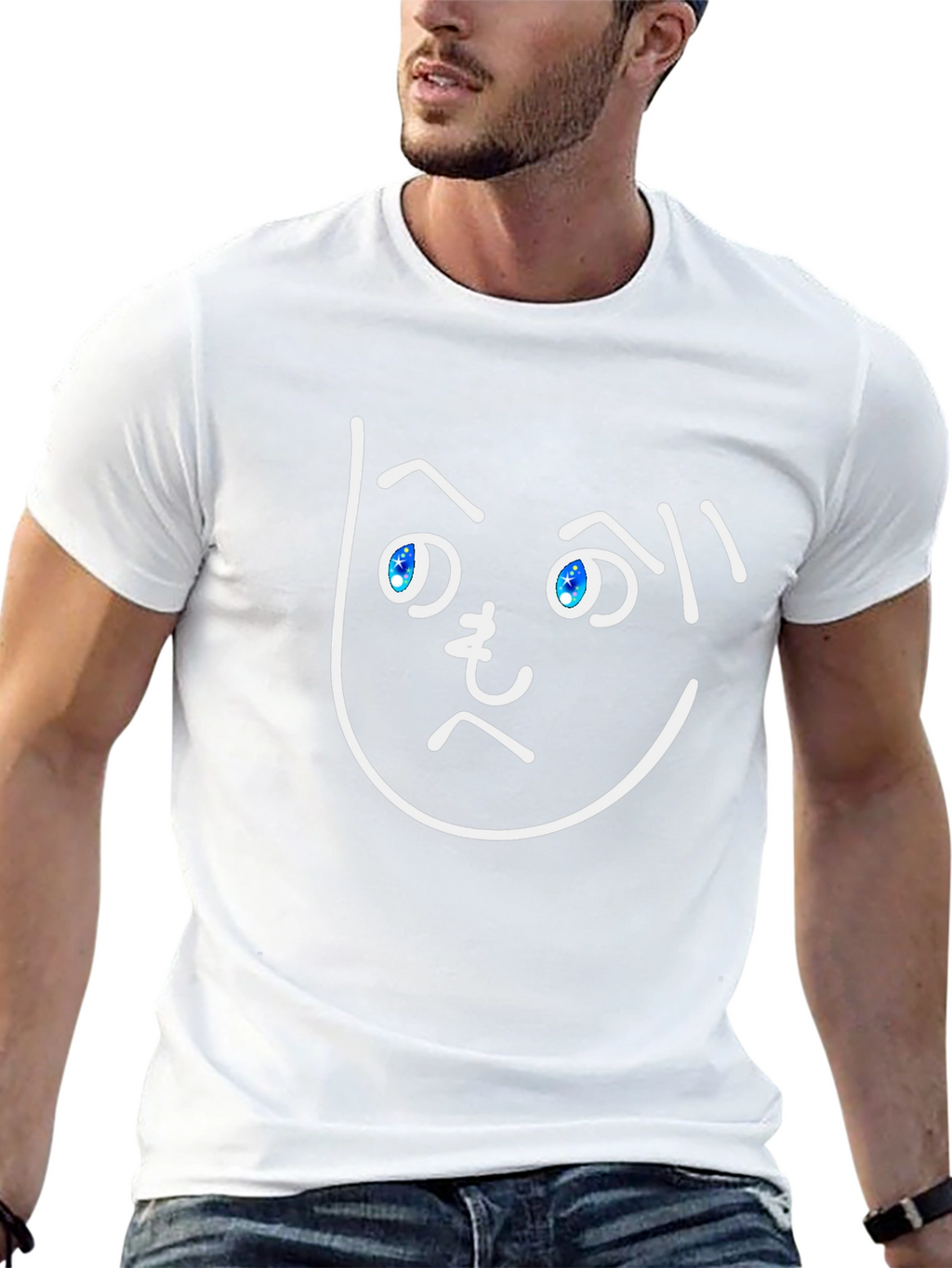 Funny Face Graphic Tee - Black Cotton T-Shirt