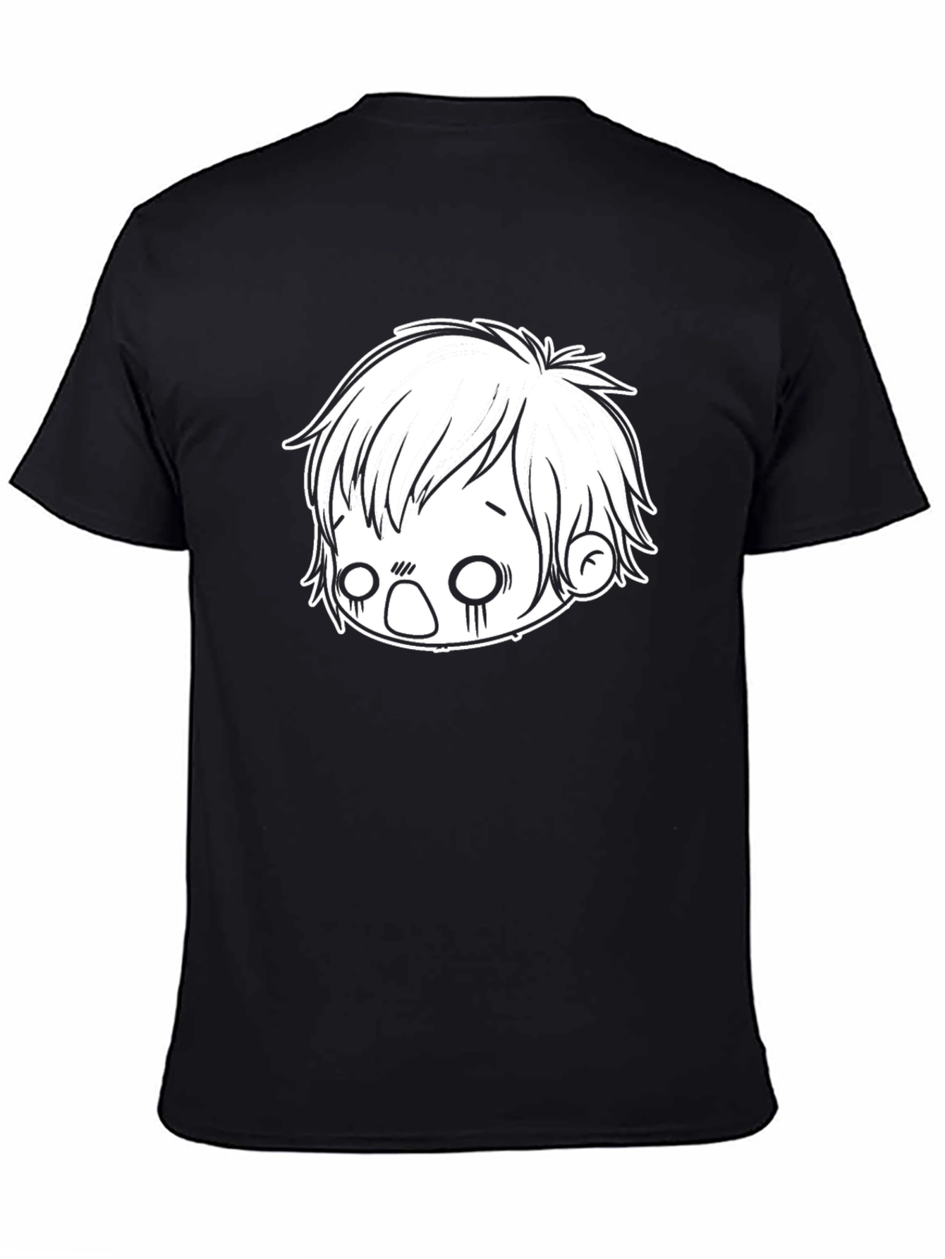 Anime Boy Graphic Black T-Shirt