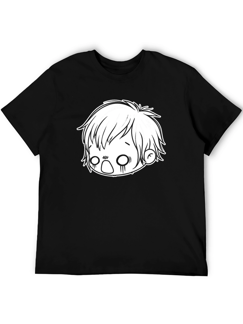 Anime Boy Graphic Black T-Shirt