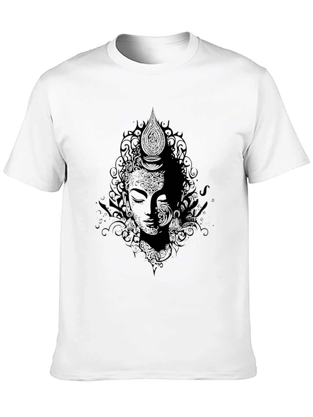 Buddha Graphic Print Black T-Shirt