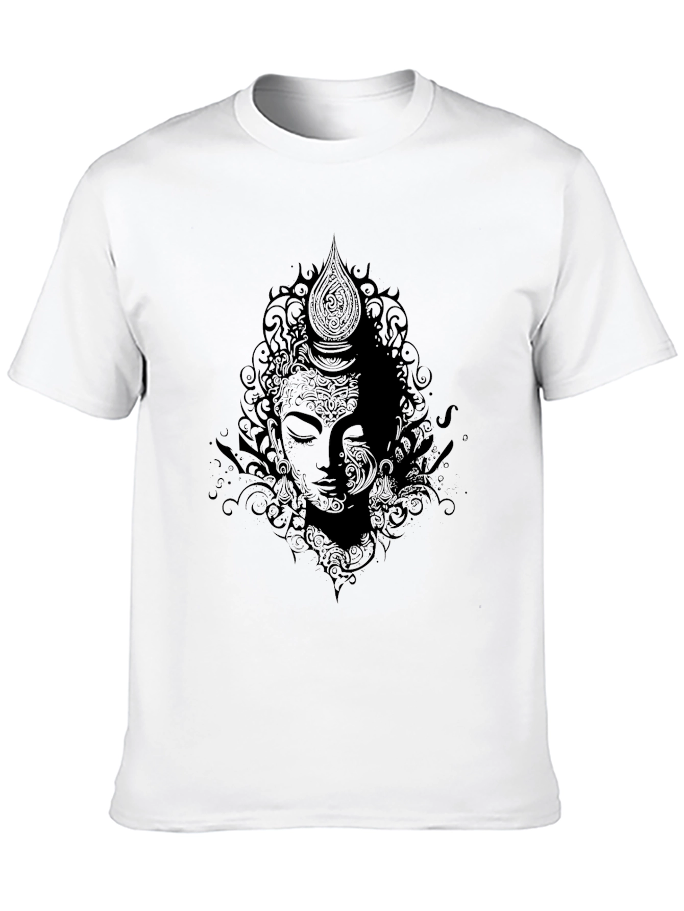 Buddha Graphic Print Black T-Shirt