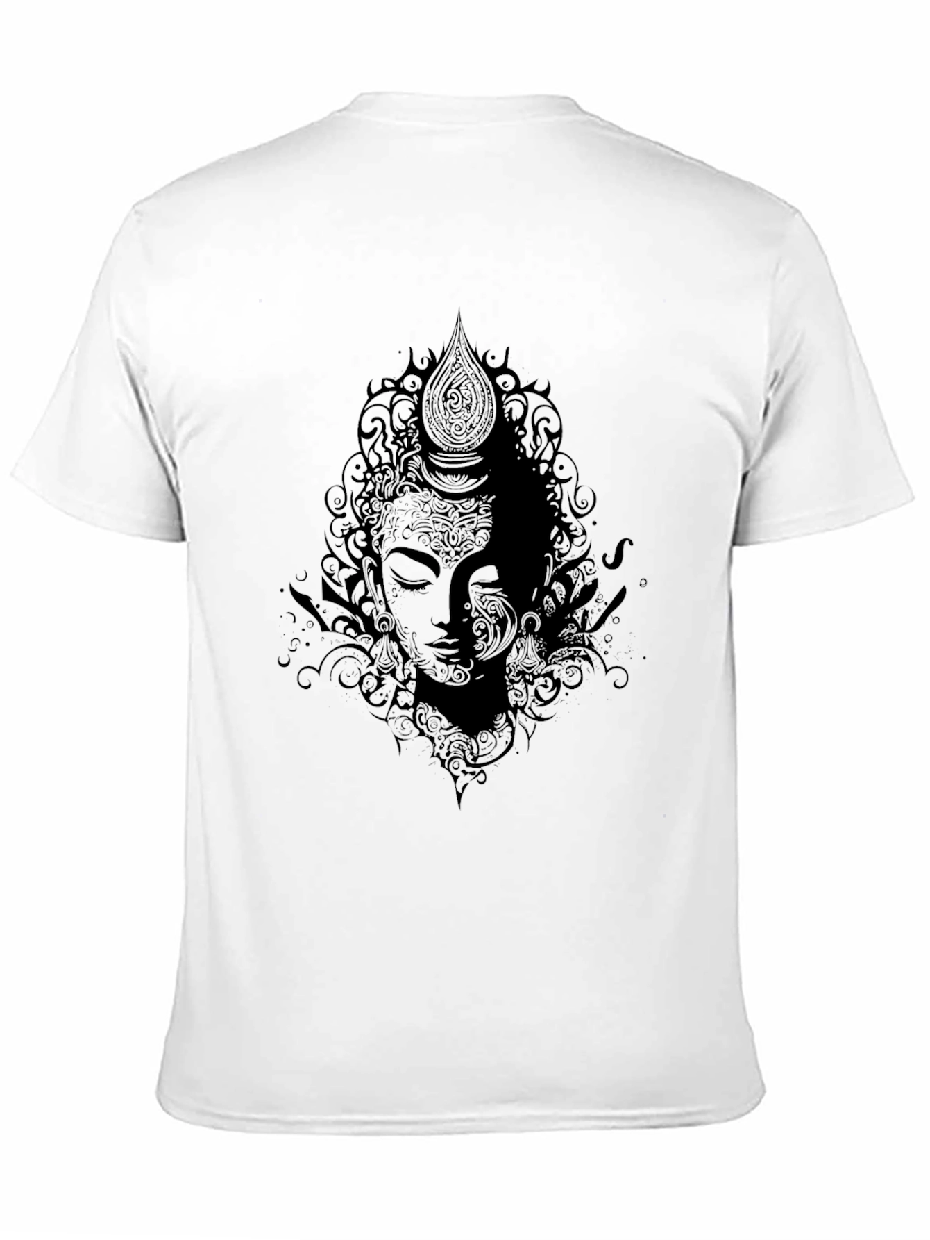 Buddha Graphic Print Black T-Shirt