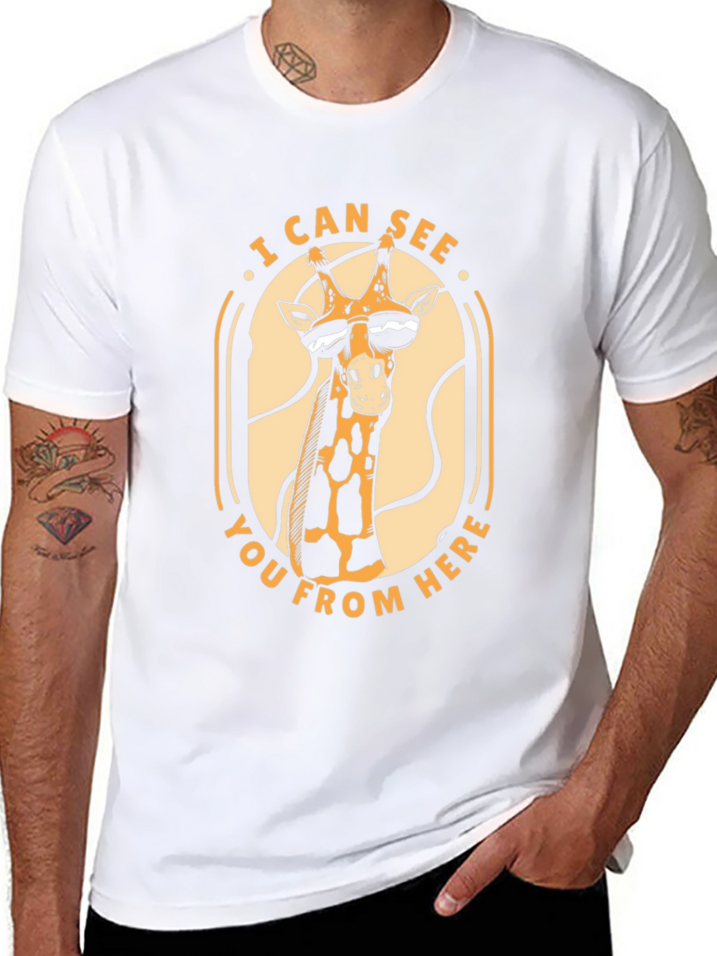 Cool Giraffe Graphic Tee - I Can See You