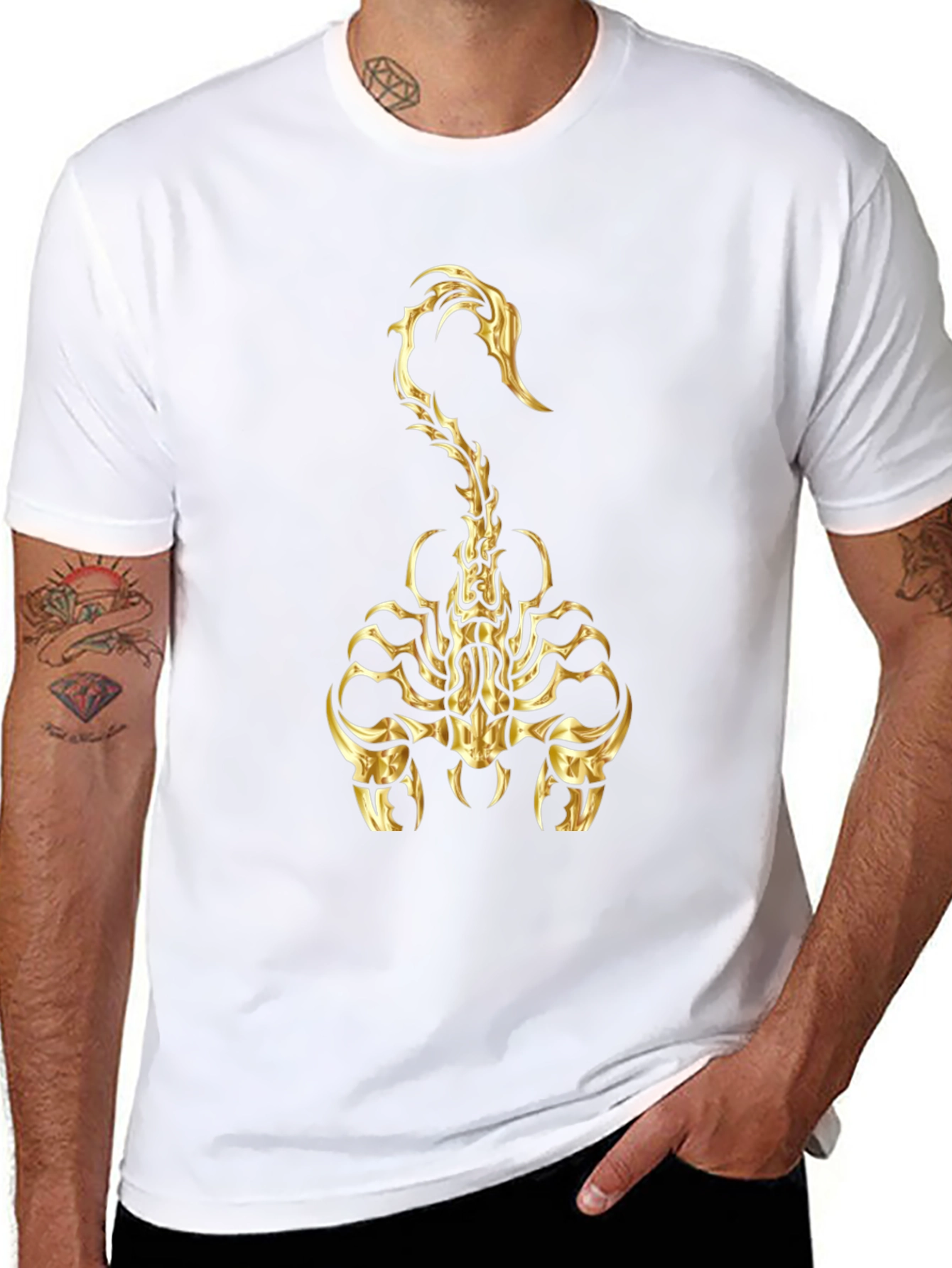 Golden Scorpion Graphic Tee - Black