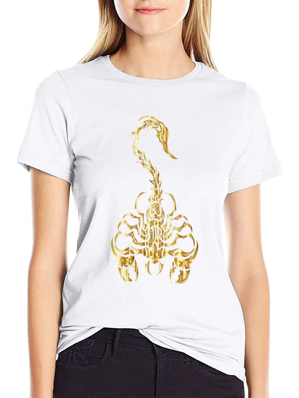 Golden Scorpion Graphic Tee - Black