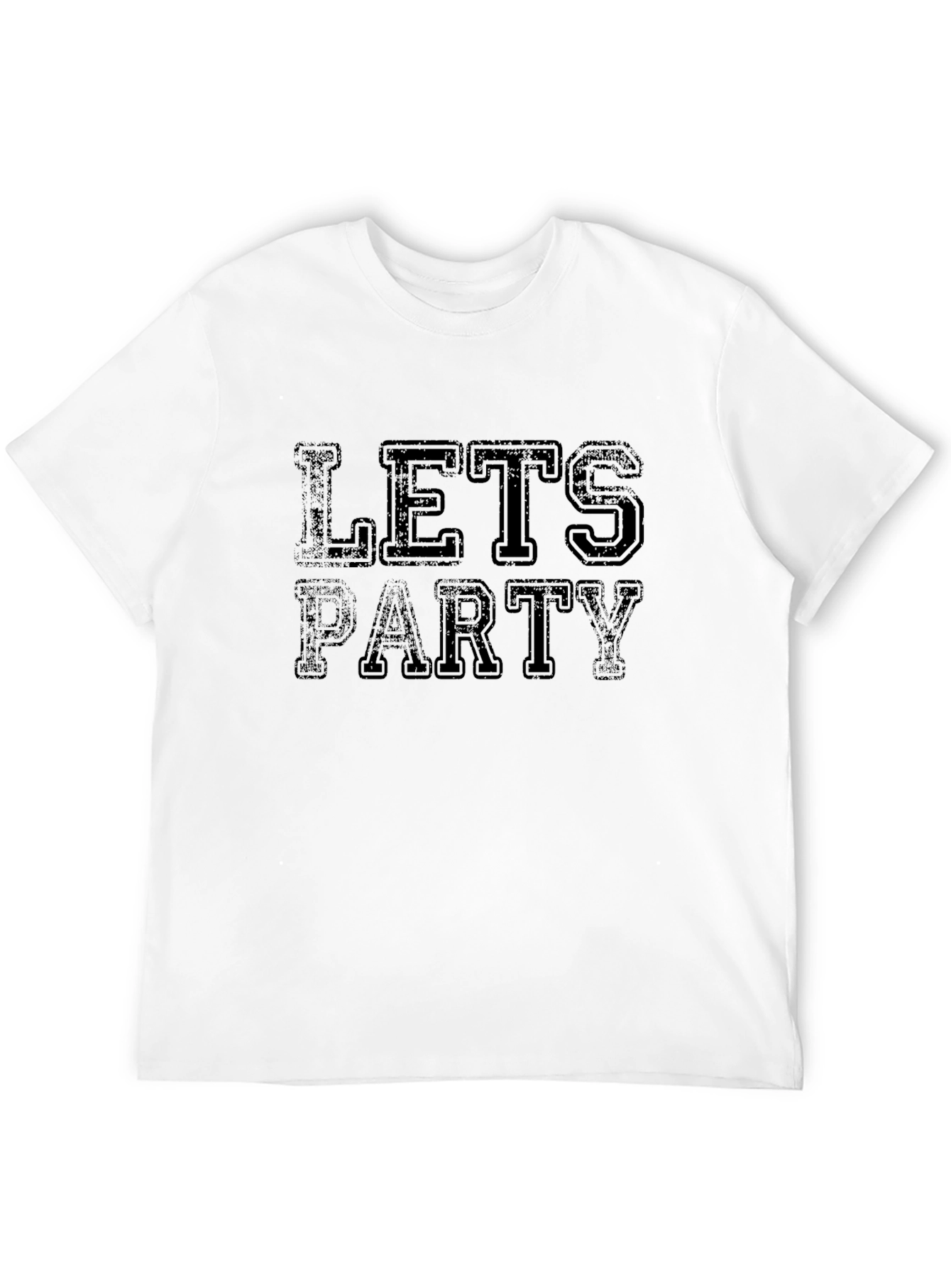 Lets Party Black Graphic T-Shirt