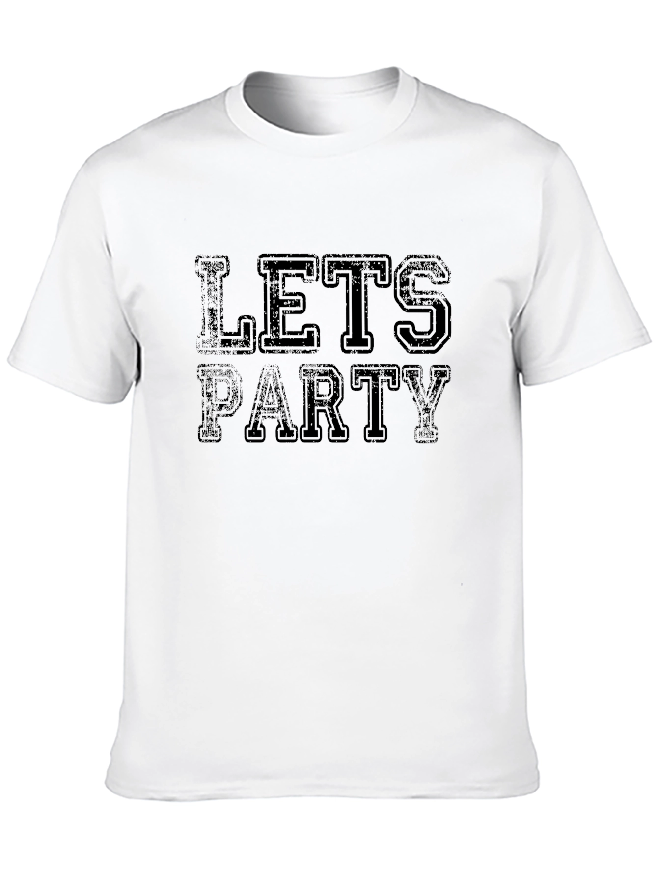 Lets Party Black Graphic T-Shirt