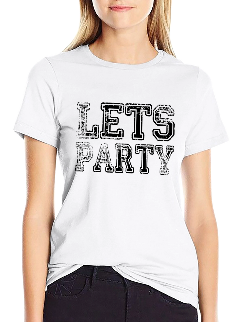 Lets Party Black Graphic T-Shirt