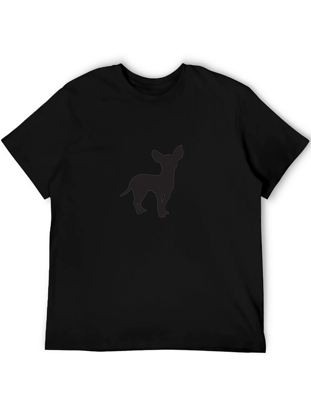 Chihuahua Silhouette Black T-Shirt