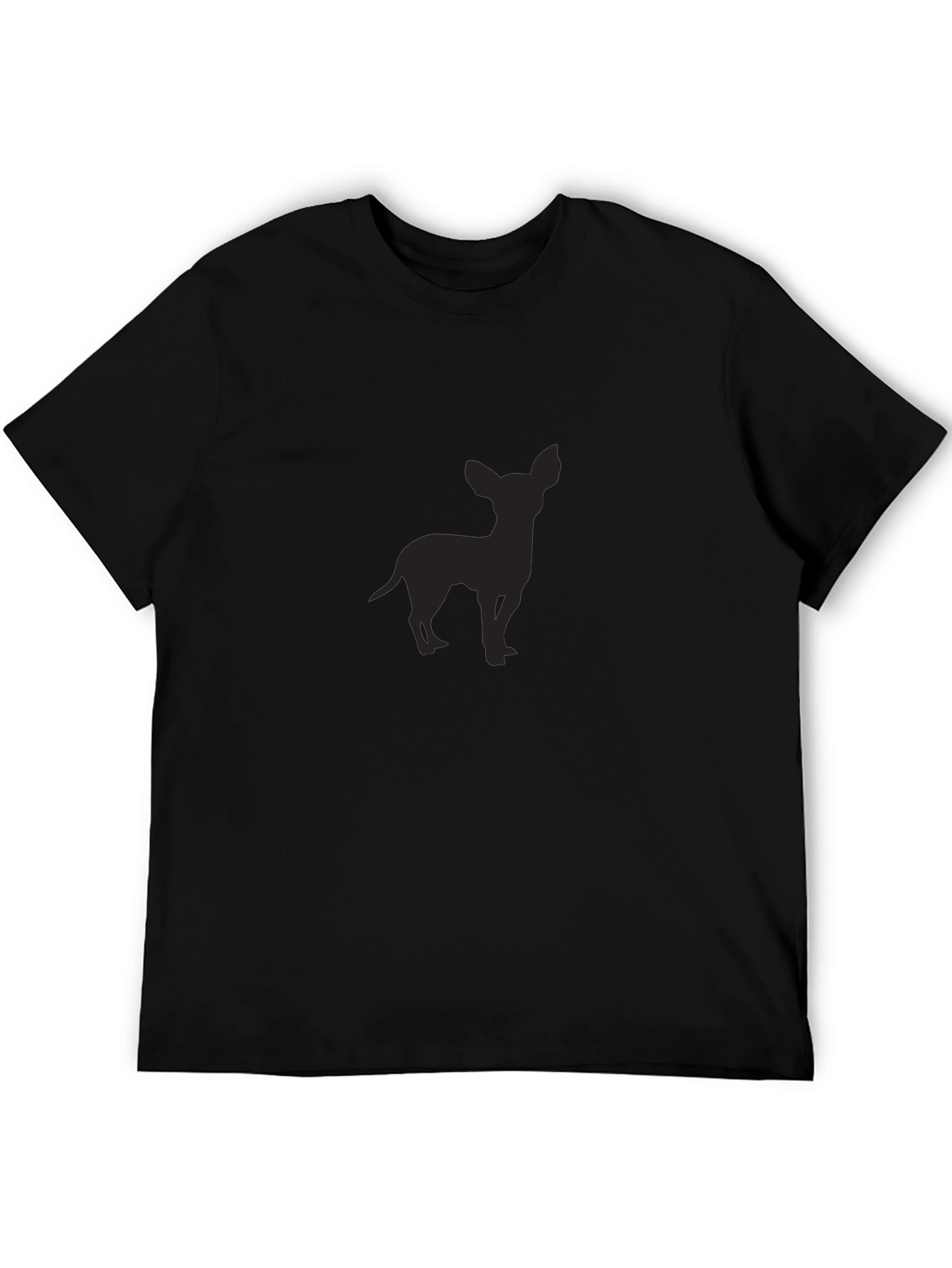 Chihuahua Silhouette Black T-Shirt