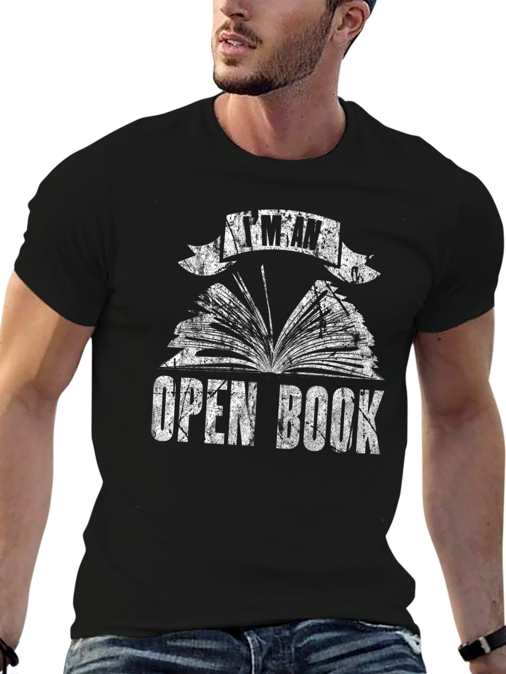 Im An Open Book Graphic Tee - Black