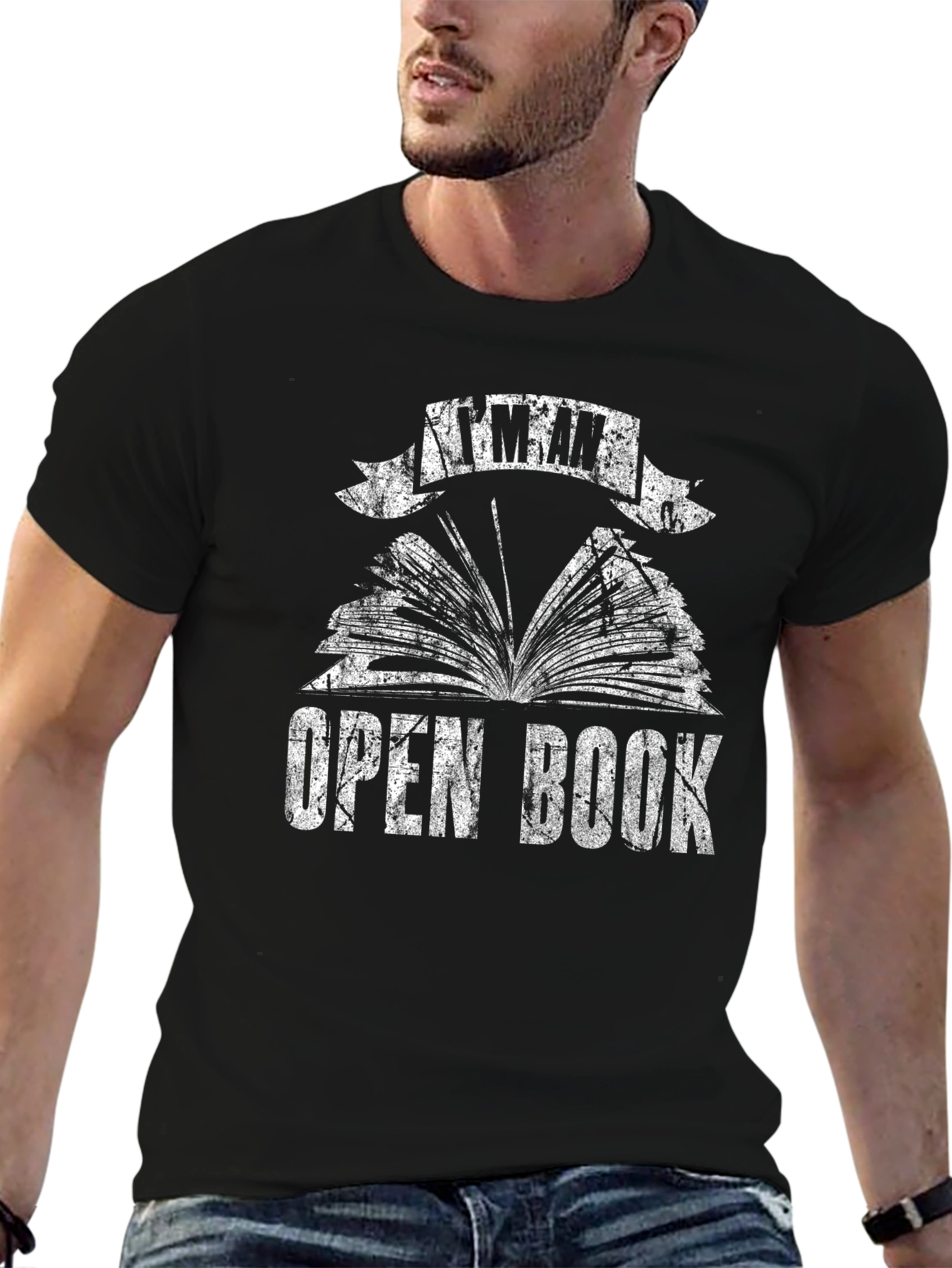 Im An Open Book Graphic Tee - Black