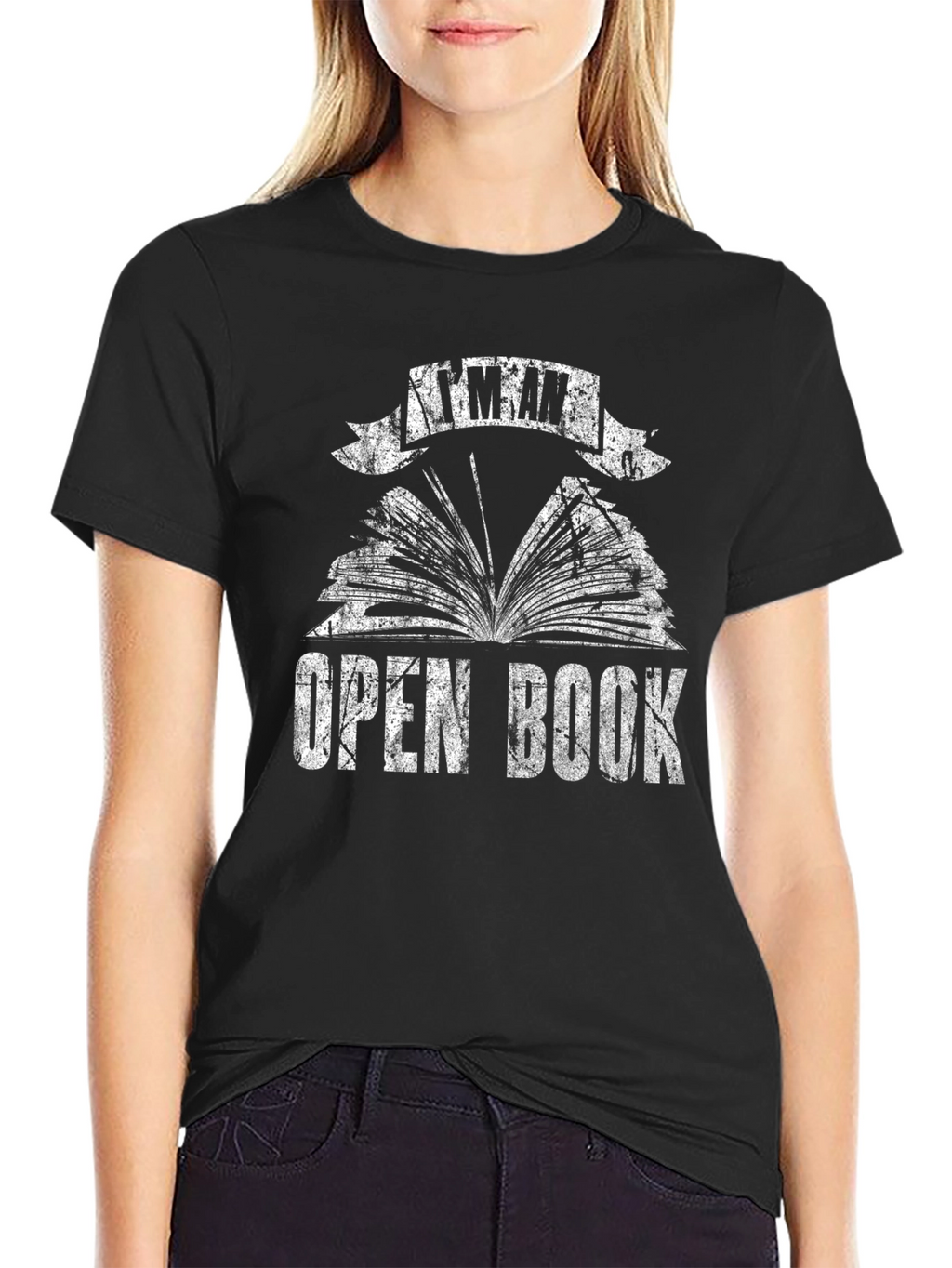 Im An Open Book Graphic Tee - Black