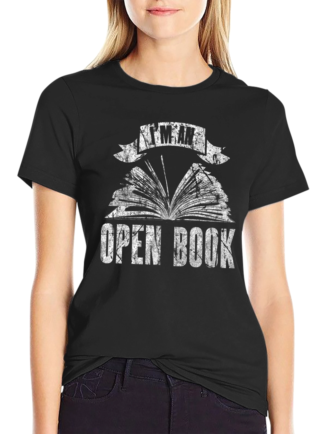 Im An Open Book Graphic Tee - Black