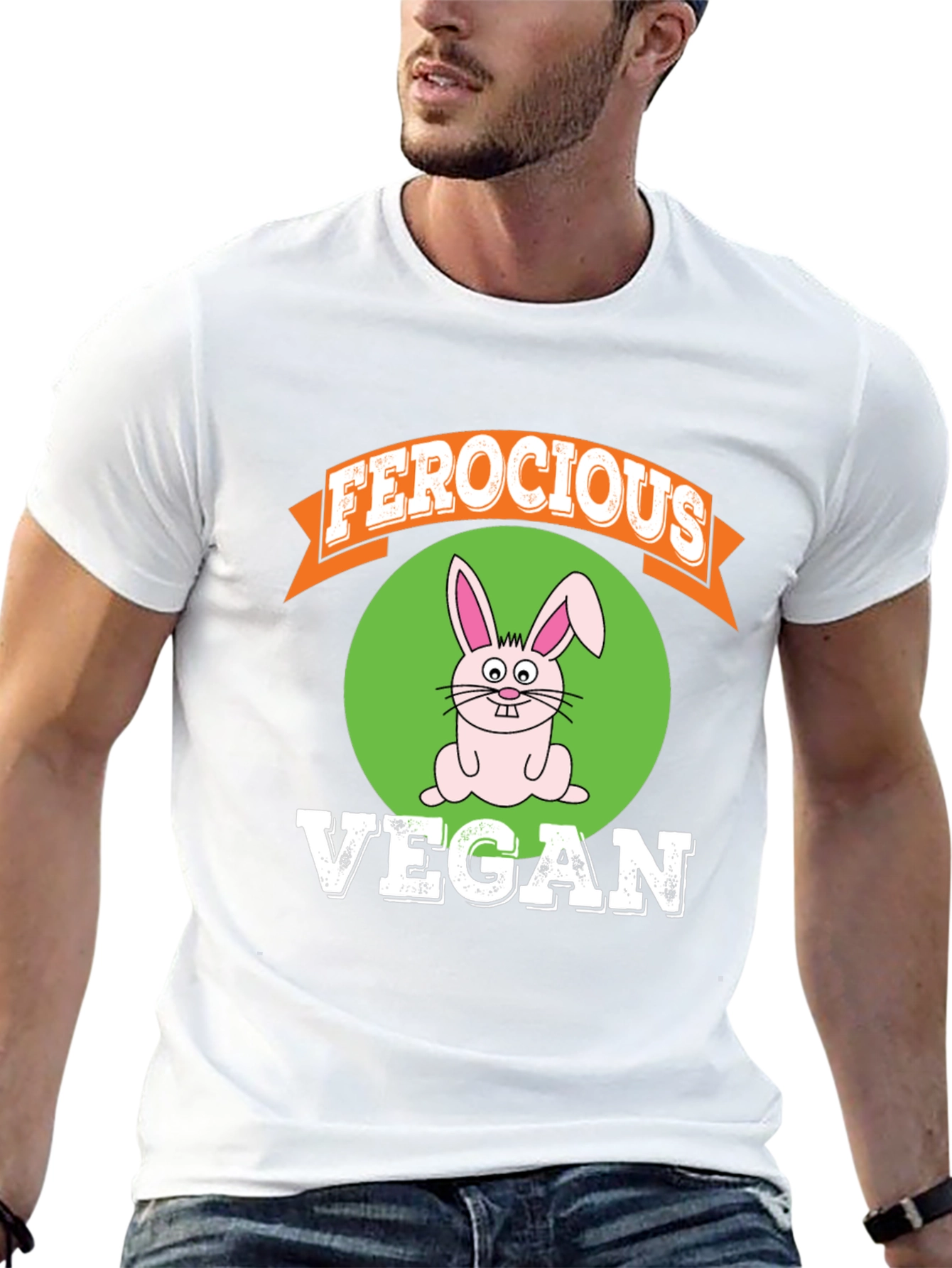 Ferocious Vegan Rabbit Graphic Tee