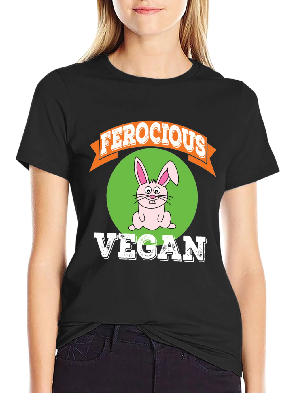 Ferocious Vegan Rabbit Graphic Tee