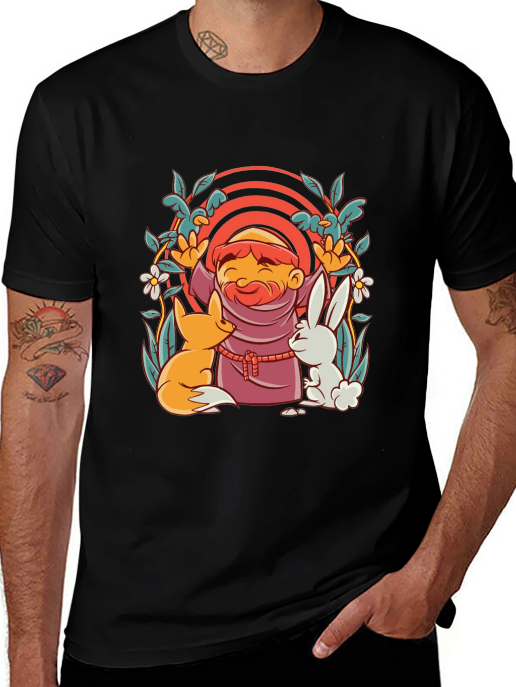 Monk Fox & Rabbit Graphic Tee